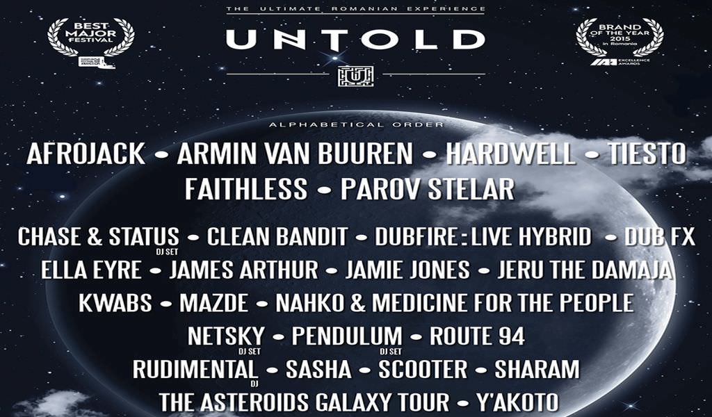 untold anunță noi nume pentru 2016. faithless, parov stelar, scooter, clean bandit, dubfire și alți 20 de artiști internaționali vin la cluj!