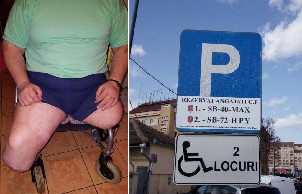 foto – proprietarii mașinilor cu numerele din afișul lipit în gară sunt oameni cu handicap! gafă a primăriei sibiu?