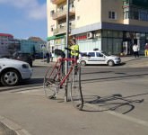 accident la cireșica: un biciclist a fost lovit de un logan - trafic ingreunat - video-foto