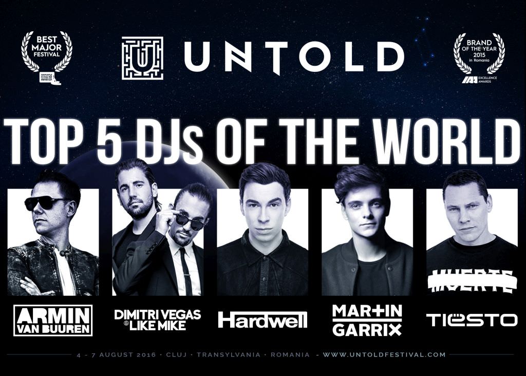 cei mai tari cinci dj de pe mapamond vin la untold 2016. ultimul nume anunțat e dimitri vegas&like mike!