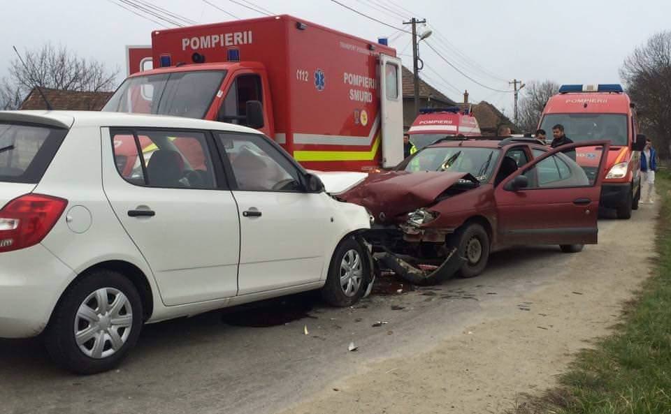 accident pe dn14 între sibiu și mediaș. trei mașini implicate