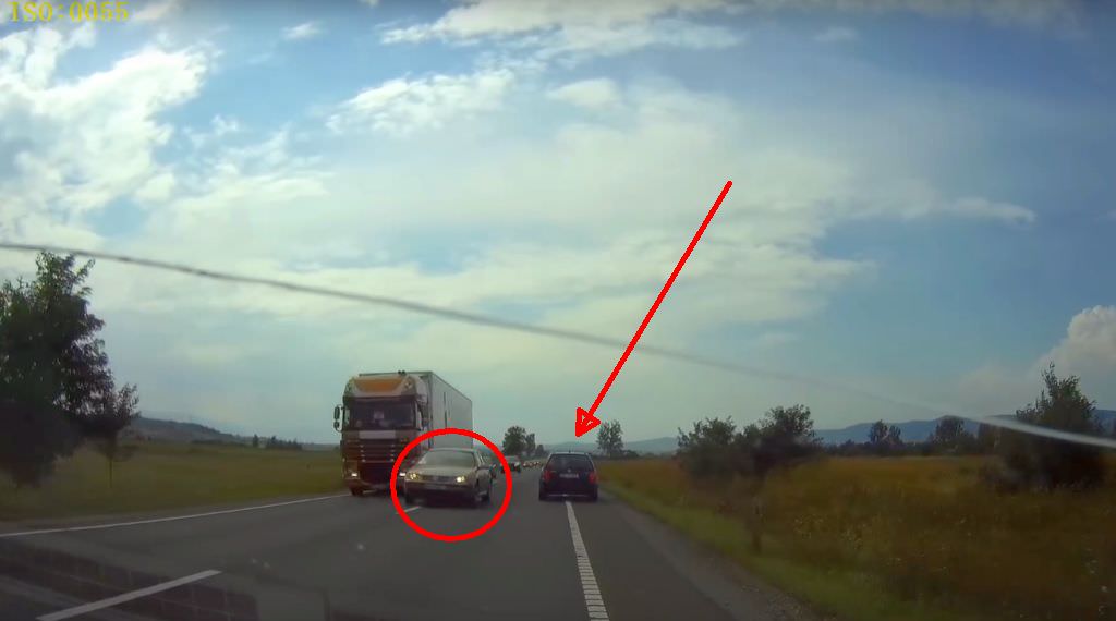 video – accident evitat în ultima clipă. șofer nebun pe dn1 între sibiu și brașov