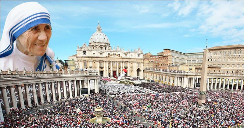 video – moment istoric duminică la vatican. maica tereza a fost declarată sfântă în fața a 100.000 de oameni