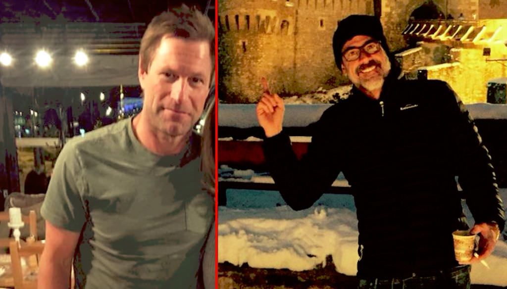 video foto – aaron eckhart și jeffrey dean morgan au aterizat la sibiu. filmează o reclamă la hunedoara