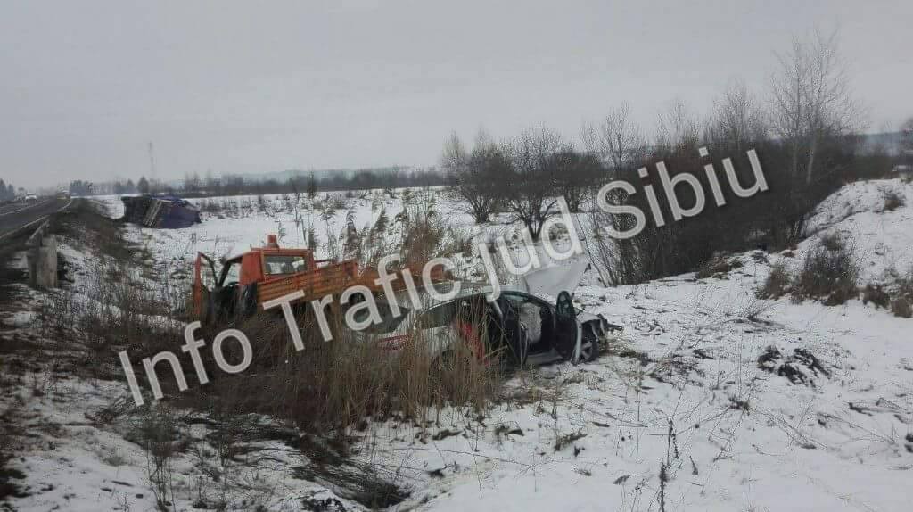 update foto - accident deosebit de grav cu doi răniți pe dn1 la scoreiu