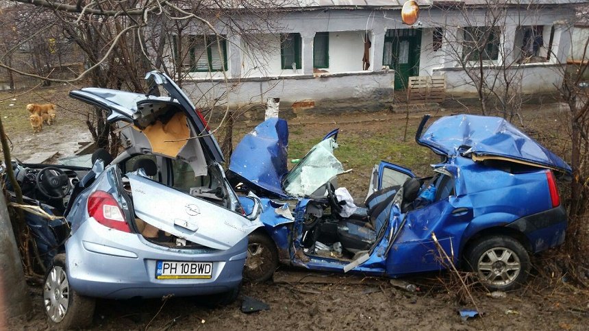 foto - un bărbat a murit și altul este în comă în urma unui accident grav pe dn1