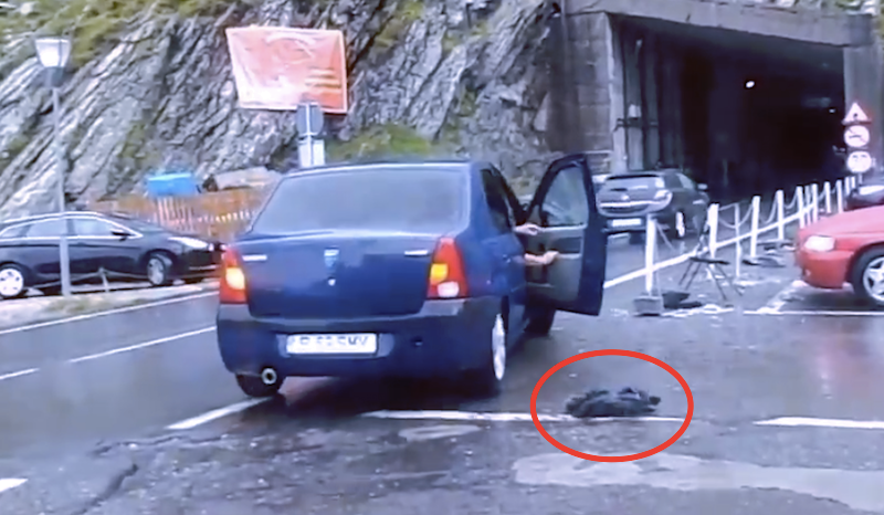 video - nesimțire fără limite la bâlea lac. au aruncat gunoiul pe stradă fără nicio jenă