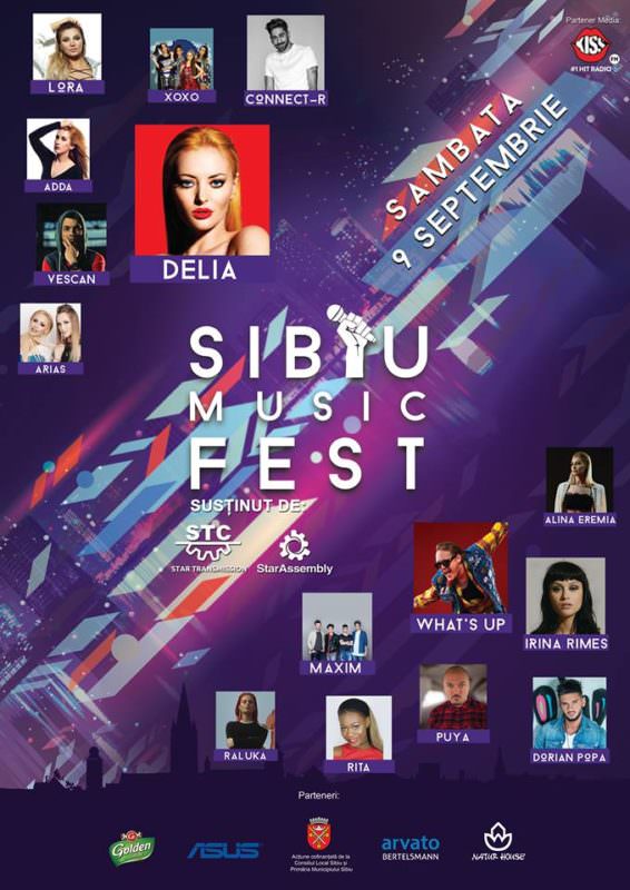 mega festival în weekend - sibiu music fest îi aduce pe delia, connect-r, puya, what s up, lora, maxim și mulți alții în piața mare