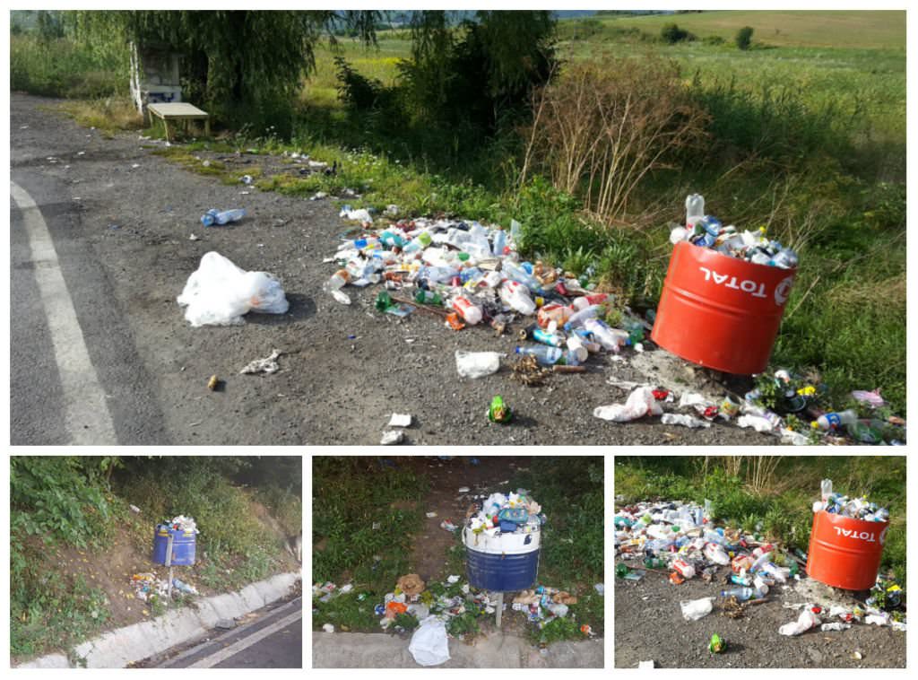 Parcările de pe DN14 sufocate de gunoaie. Drumurile Naționale nu au oameni