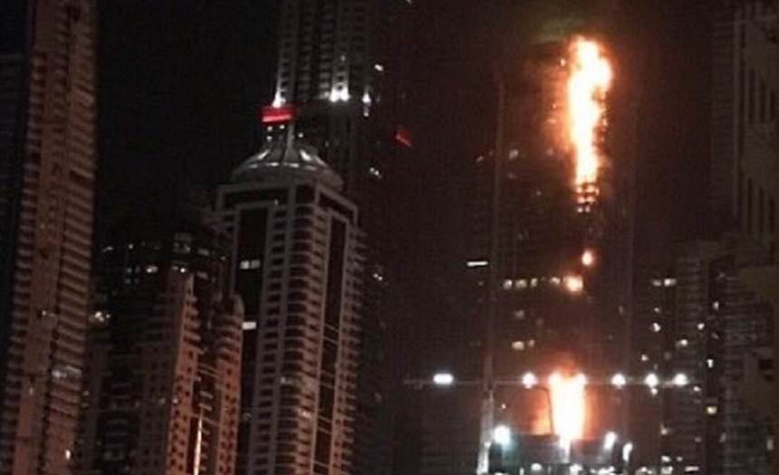 Incendiu la un bloc turn de 80 de etaje în Dubai pentru a doua orară în doi ani