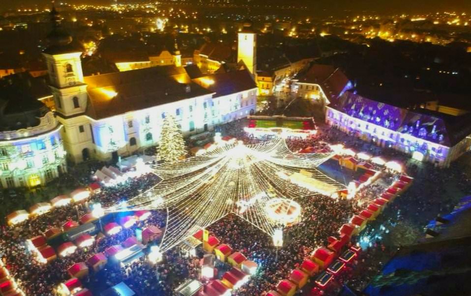 update live video - sibiul este magic. a început târgul de crăciun. imagini superbe în piața mare!