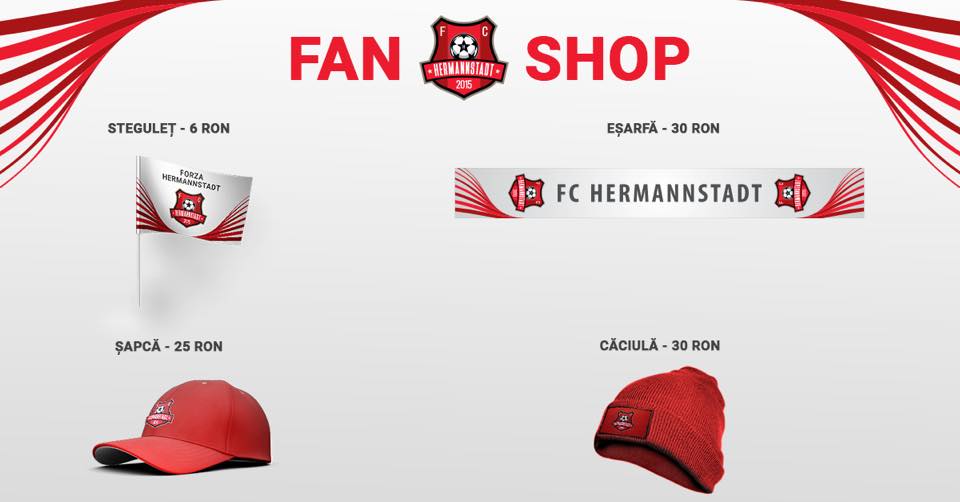 fan shop pentru suporterii fc hermannstadt. s-a lansat si site-ul oficial al echipei