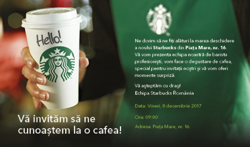 anunț oficial - starbucks deschide cafeneaua din sibiu pe 8 decembrie