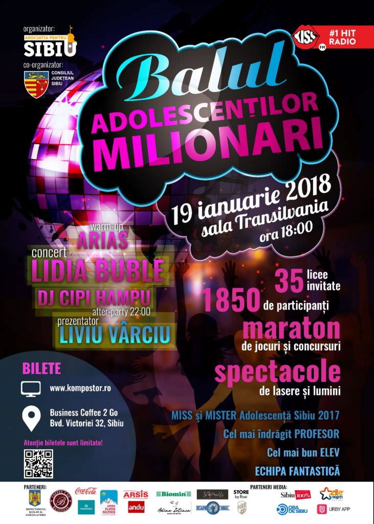 Balul Adolescenților Milionari - Super eveniment la Sala Transilvania