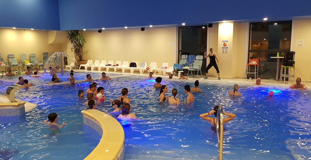 video foto cea mai nouă piscină din sibiu. zona aqua are 1.200 metri pătrați