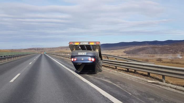 UPDATE VIDEO FOTO Două accidente în câteva sute de metri pe A1, Sibiu - Orăștie. Două peroane rănite