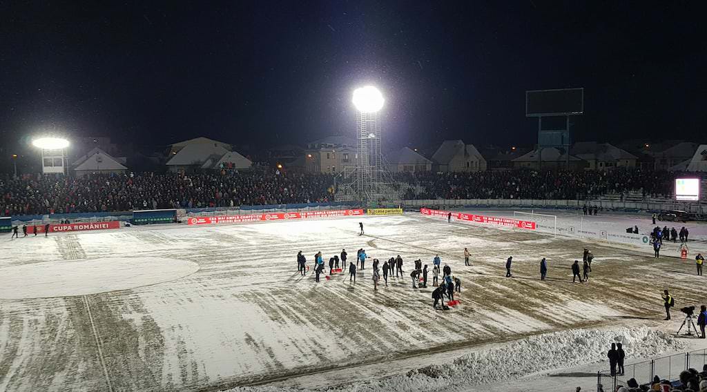 video foto meciul dintre fc hermannstadt și fcsb amânat pentru joi. e decizia arbitrilor!