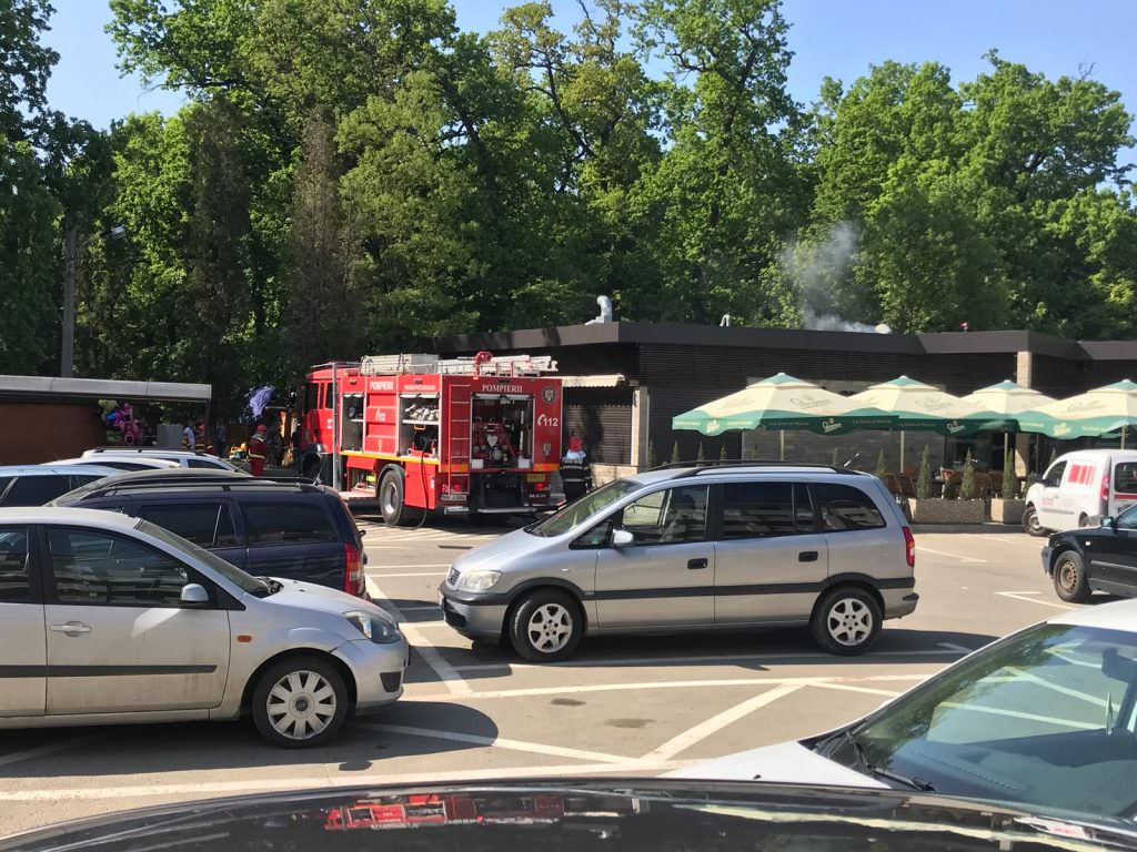 FOTO - Incendiu la restaurantul Jacob lângă Zoo