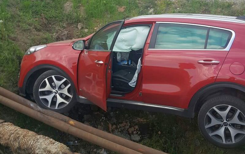 FOTO – Accident pe DN7 la Tălmaciu. Un bărbat este rănit