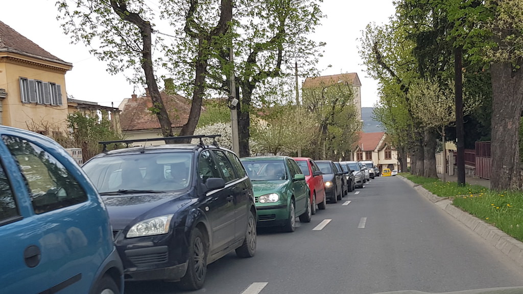 video foto efectul închiderii bulevardului coposu. trafic bară la bară pe străzile paralele