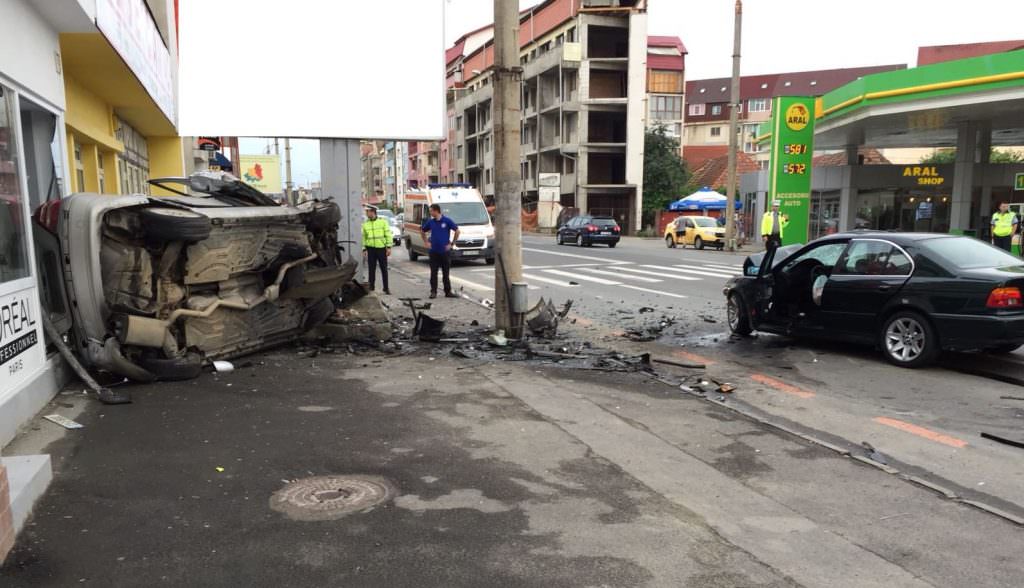 video foto accident grav pe șoseaua alba iulia. șoferul vinovat era băut