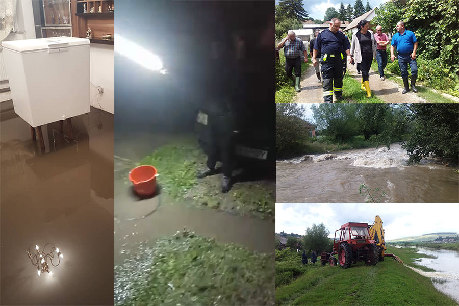 foto video inundații la nocrich - localnicii se plâng de autorități - prefectul în inspecție