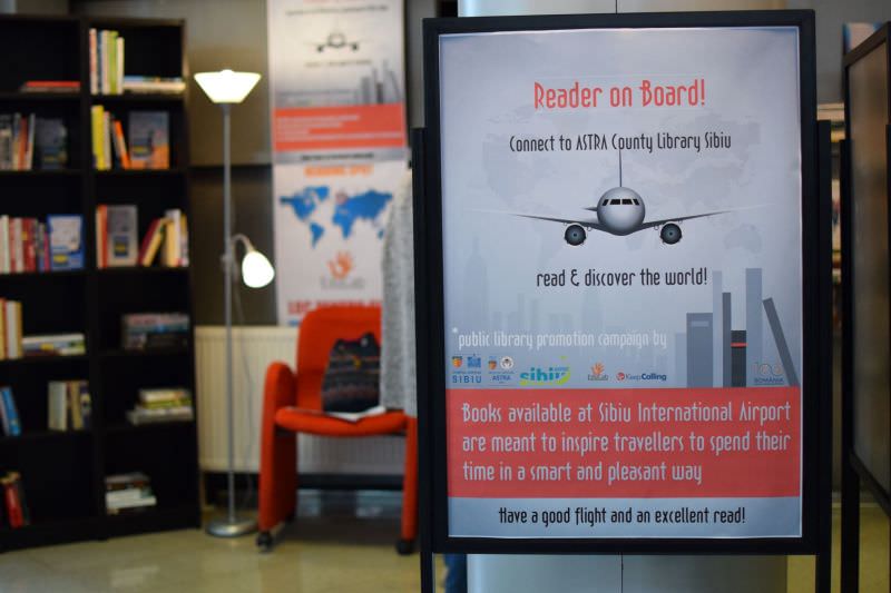 Cărți pentru pasageri la Aeroportul Sibiu - Le pot lectura gratuit