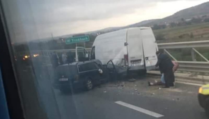 FOTO - Grav accident pe autostrada A1 în apropiere de Sibiu