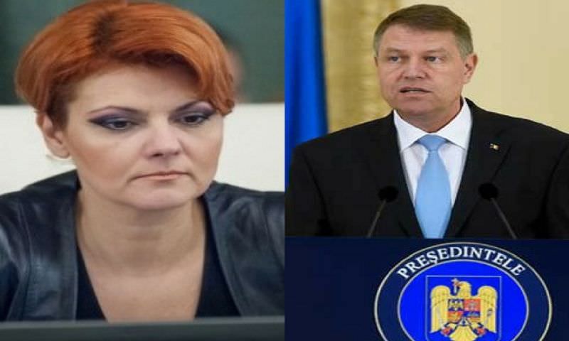 iohannis respinge numirea liei olguța vasilescu la ministerul dezvoltării