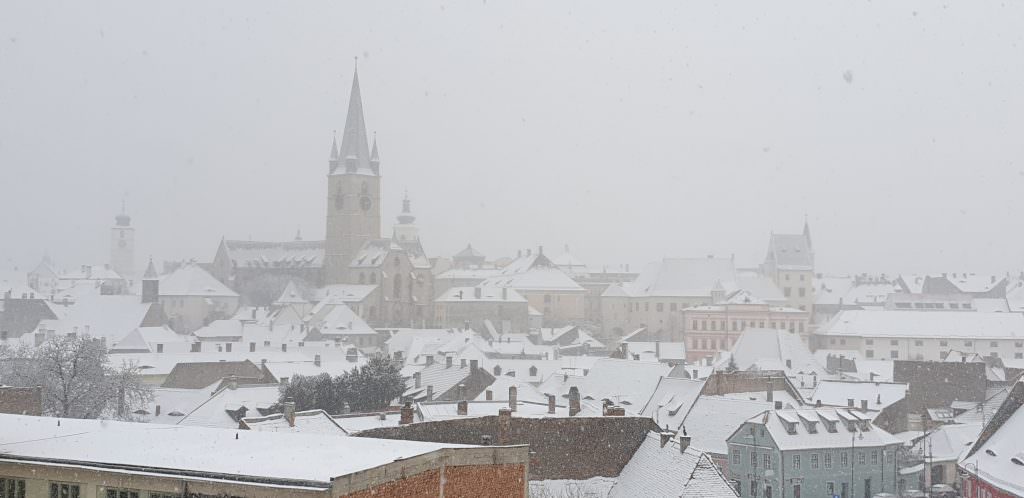 avertizare cod galben de ninsori și viscol pentru județul sibiu