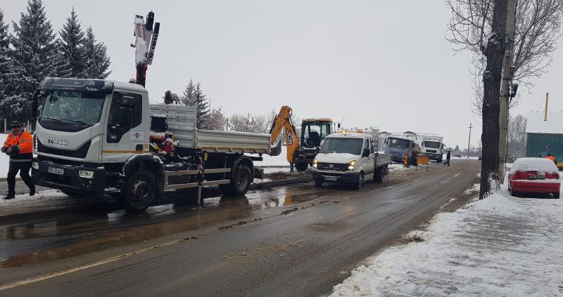 update foto avarie majoră la o conductă de apă scade presiunea la apa robinetelor a mii de sibieni