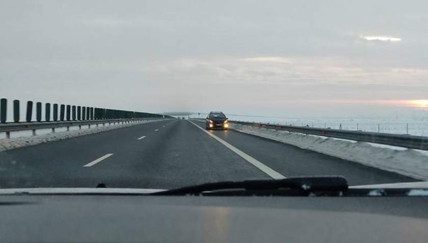 sibian pe contrasens pe autostrada transilvania