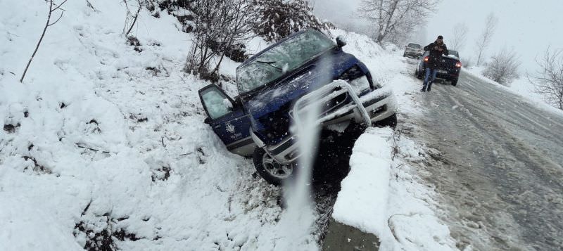 FOTO VIDEO - Accident cu un rănit la Nocrich. A lovit un cap de pod