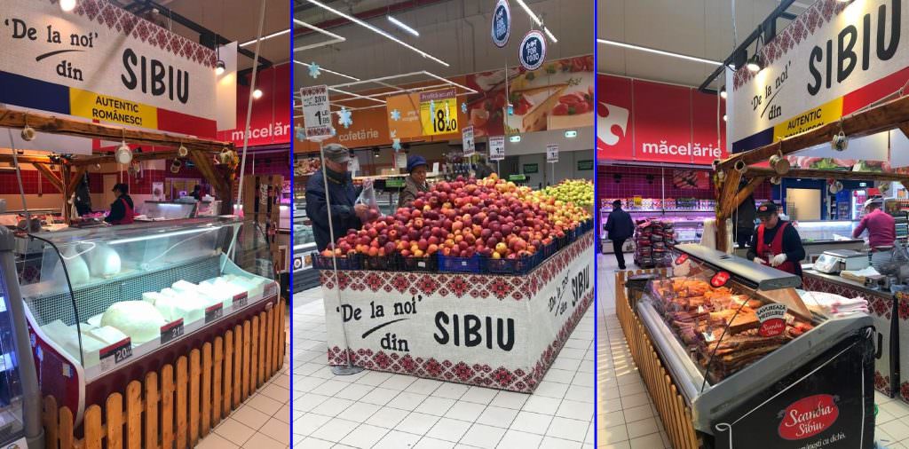 fructe, ciuperci, brânză și mezeluri ”de la noi din sibiu” – în carrefour la shopping city sibiu