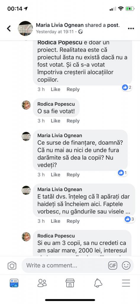 medicul sibian livia ognean, certat pe facebook de fiica senatorului de sibiu care a votat împotriva măririi alocației