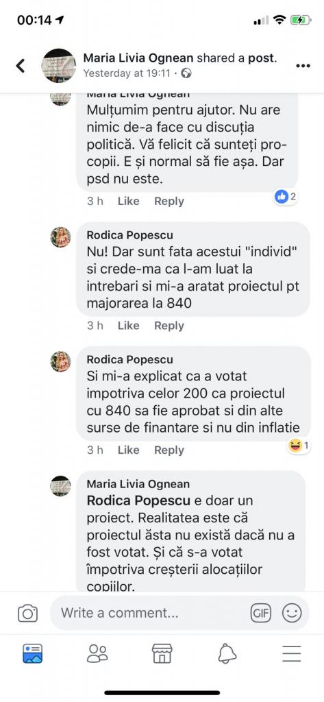 medicul sibian livia ognean, certat pe facebook de fiica senatorului de sibiu care a votat împotriva măririi alocației