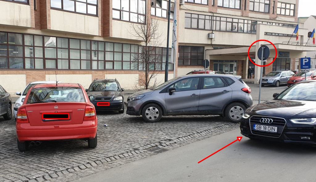 foto – parcare pe ”invers” și pe interzis la piața cibin – dis de dimineață...