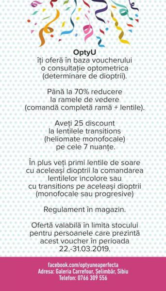 sărbătorește cu optyu - mare voucher aniversar pentru ochii tai - profită de ocazie