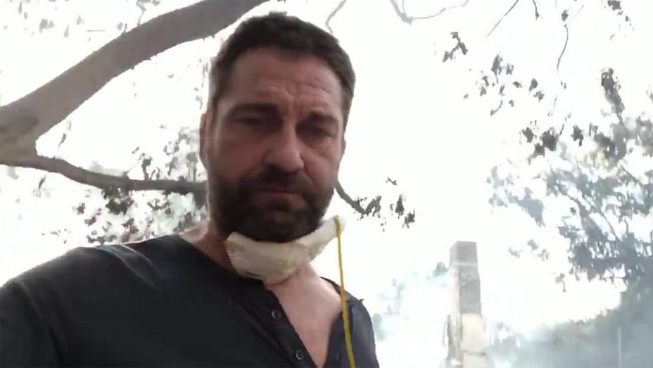 actorul gerald butler fără casă și rulotă - un a ars, cealaltă s-a furat