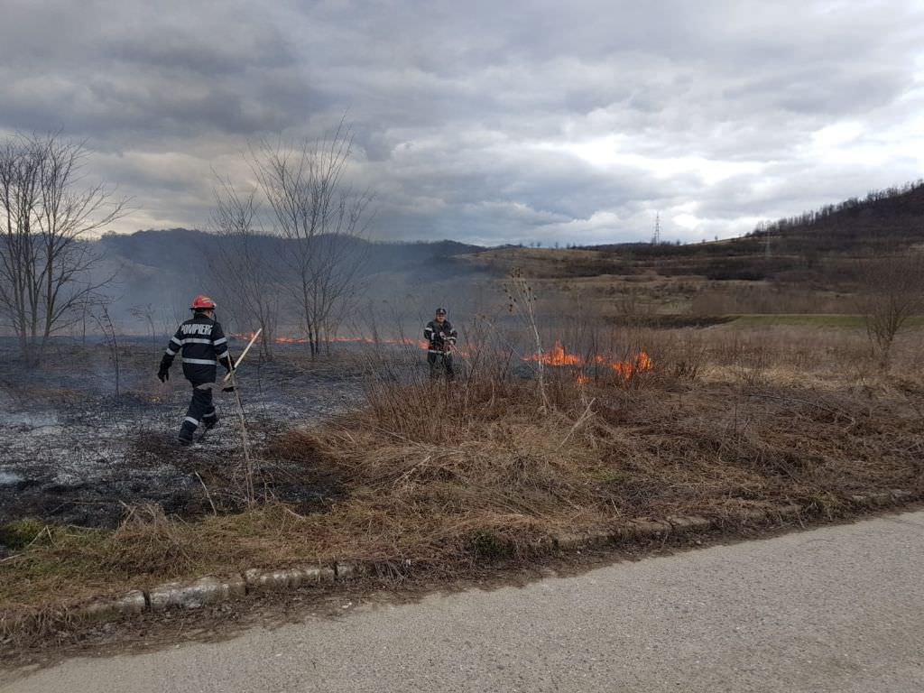 incendiile de vegetație s-au multiplicat - zeci de intervenții în județul sibiu