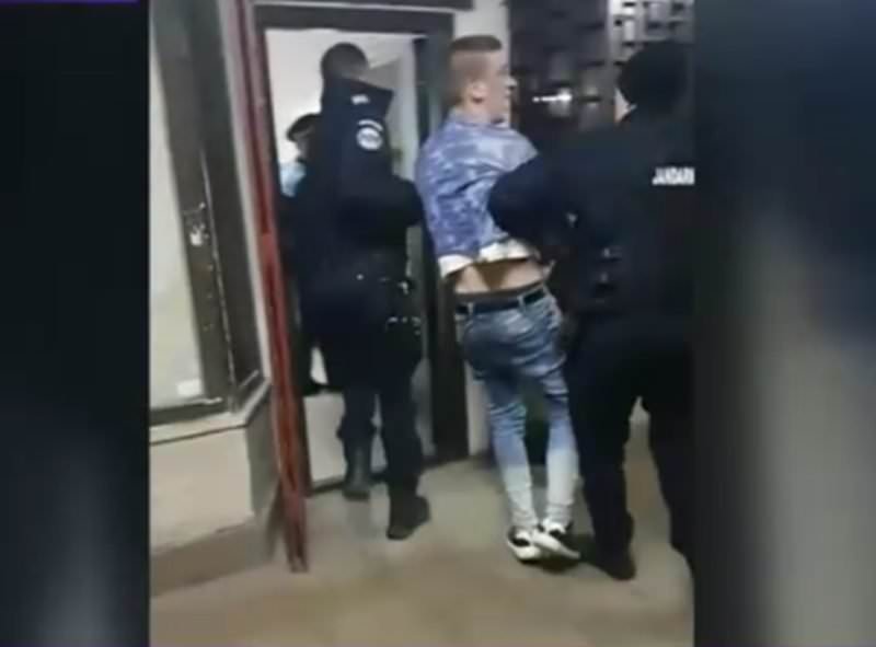 video polițist bătut de un recidivist eliberat prin recursul compensatoriu