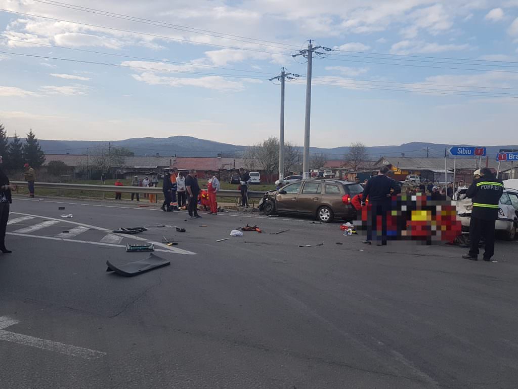 foto un sibian a murit și doi au fost răniți într-un accident grav produs la ieșirea din avrig