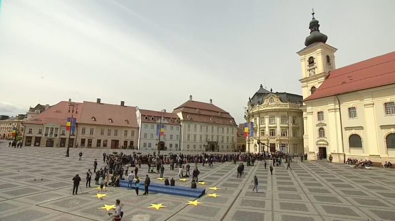 sibiul, supravegheat de avioane nato în timpul summit-ului