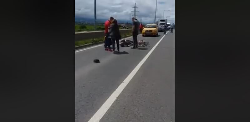 VIDEO Biciclist accidentat grav la ieșire din Sibiu înspre Agnita