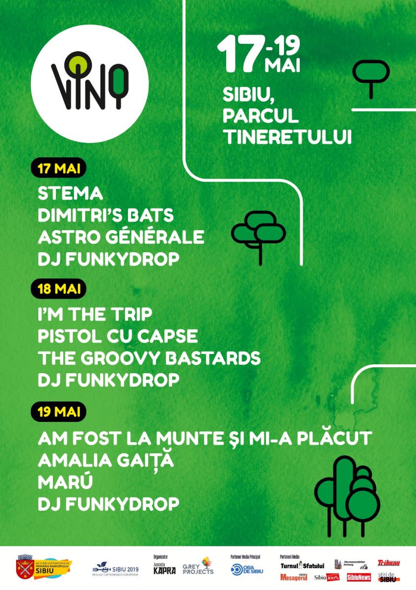 concerte de excepție, zeci de food truck-uri și crame de top la festivalul vino în parcul tineretului din sibiu