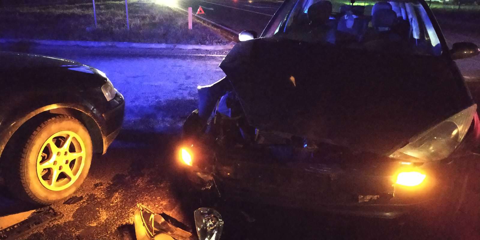 foto - accident la ieșirea din sibiu - o tânără de 23 de ani rănită