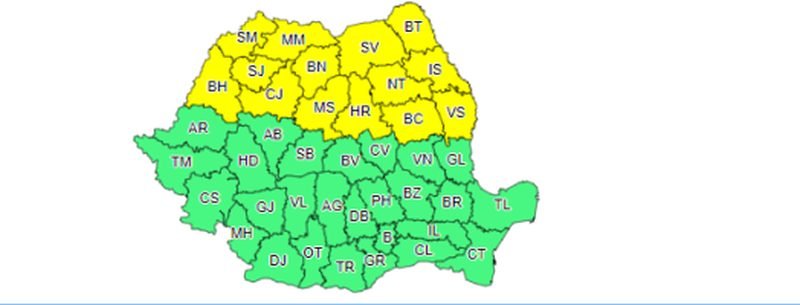 cod galben de vreme instabilă și caniculă la nord de sibiu