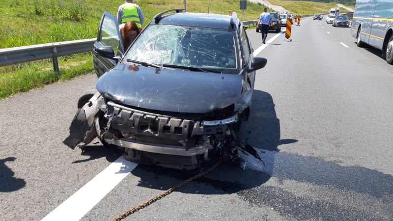 video foto - accident pe autostrada sibiu - sebeș. totul din cauza vitezei