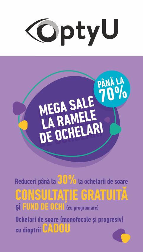 Mega promoții la OptyU - Ochelari de soare și rame de brand, reduse până la 70 la sută