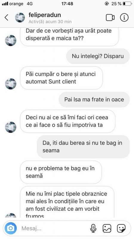 încă o tânără amenințată de individul care a hărțuit o sibiancă - „am asasini plătiți. din toamnă mă mut la sibiu”